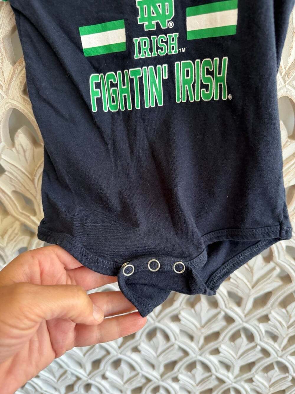 Notre Dame Fighting Irish infant bodysuit, 3-6M - Picture 2 of 6
